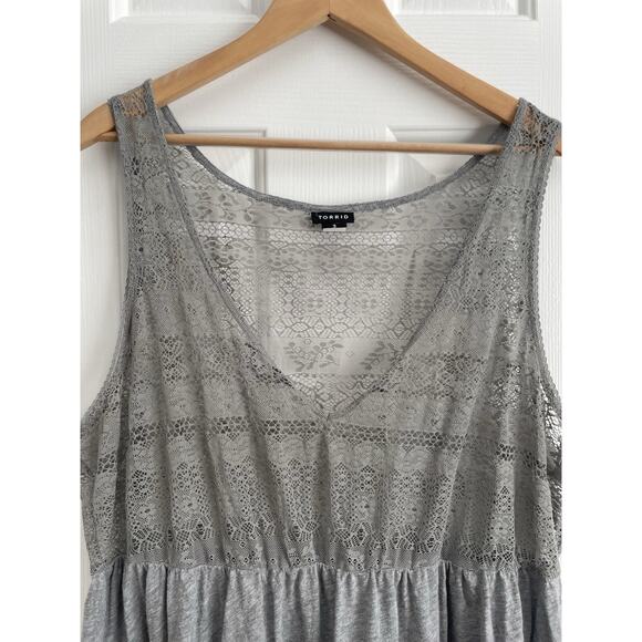 Torrid Babydool Lace Tank Top Womens 3 Sleeveless Boho Fairy Grunge Indie Y2K - Picture 6 of 10